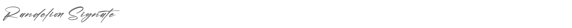 Sample characters Randelion Signate Font